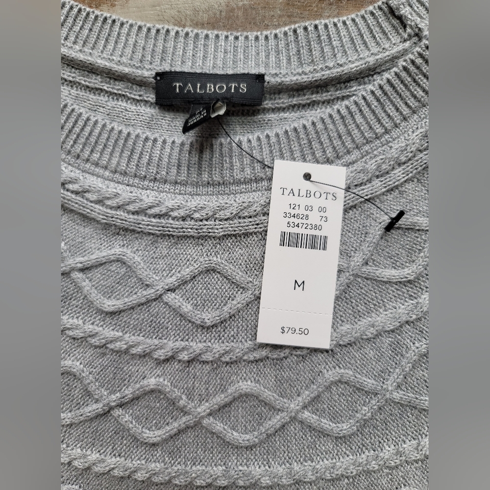 Talbots Gray Sweater M - Picture 3 of 4